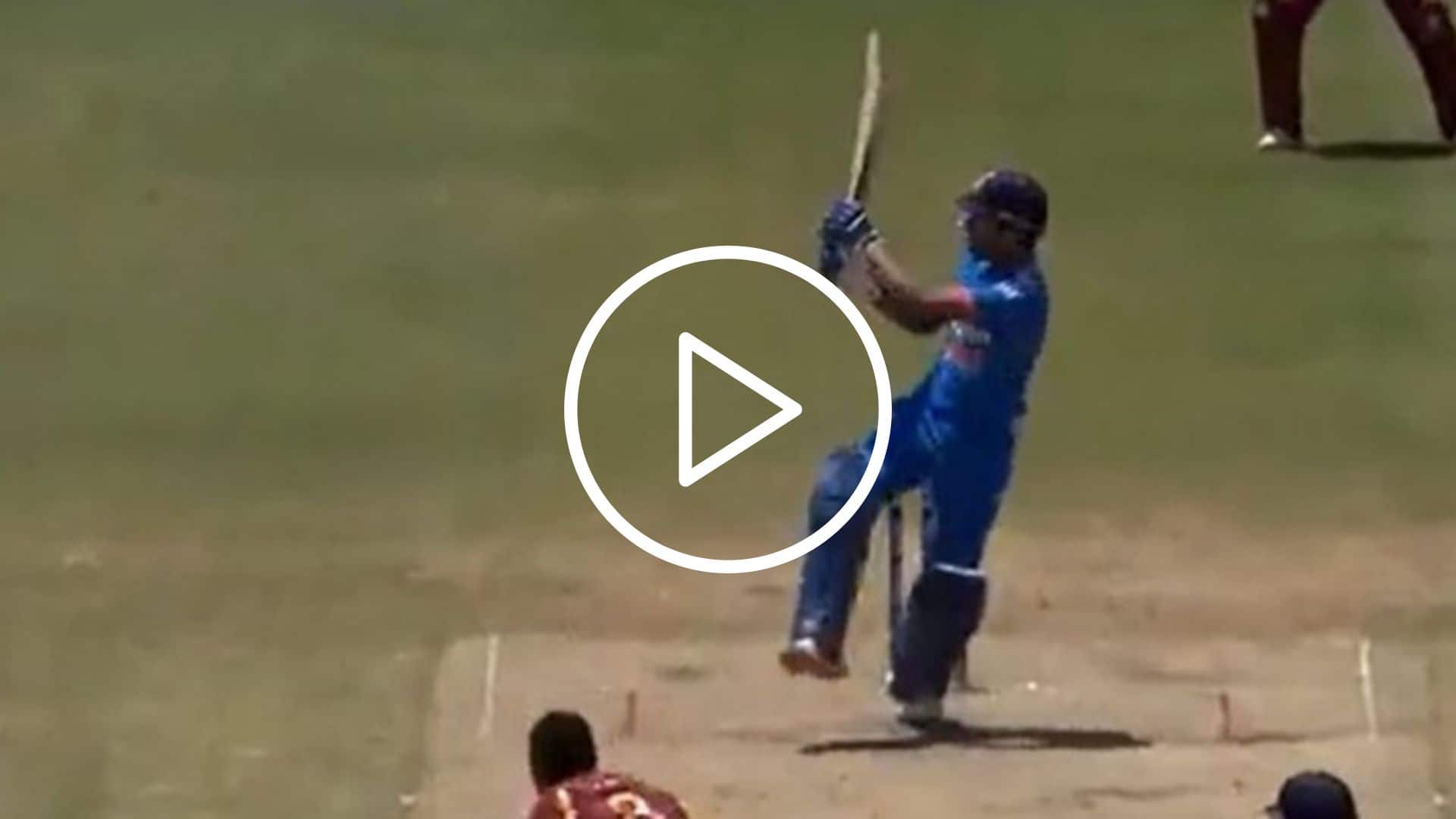 [Watch] Tilak Varma Whacks Successive Sixes Off Joseph On T20I Debut Against WI